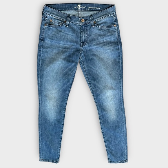 7 For All Mankind Medium Wash "Gwenevere" Skinny Jeans, Size 29 - Picture 3 of 10